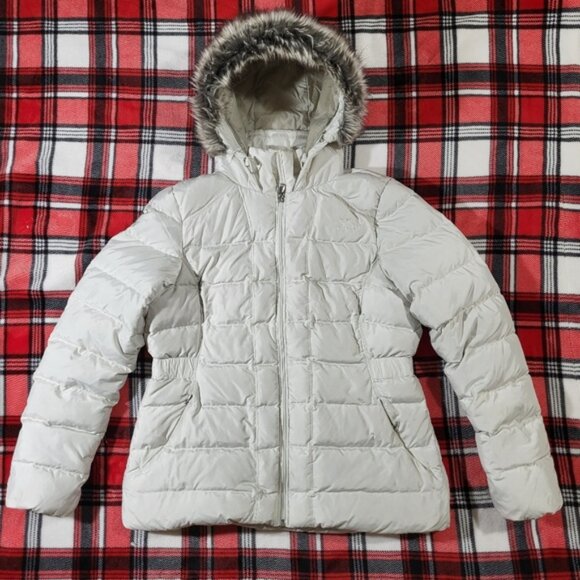 The North Face Dreamer Parkina Parka Gardenia White puffer Jacket Size Large - Picture 2 of 16